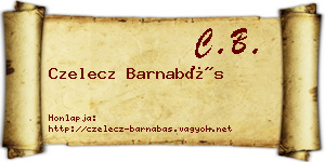 Czelecz Barnabás névjegykártya